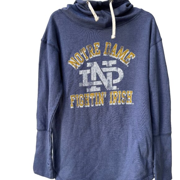 Original Retro Brand Tops - University of Notre Dame Fighting Irish Original Retro Brand Cowl-Neck Hoodie, M